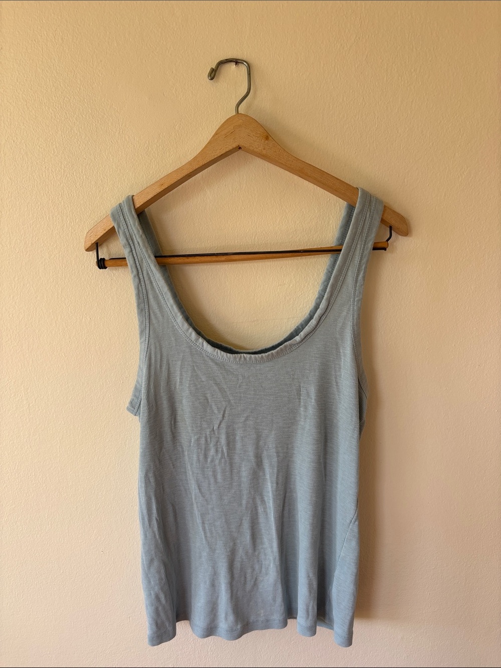 Oversized Universal Thread Soft Blue Scoop-Neck Tank